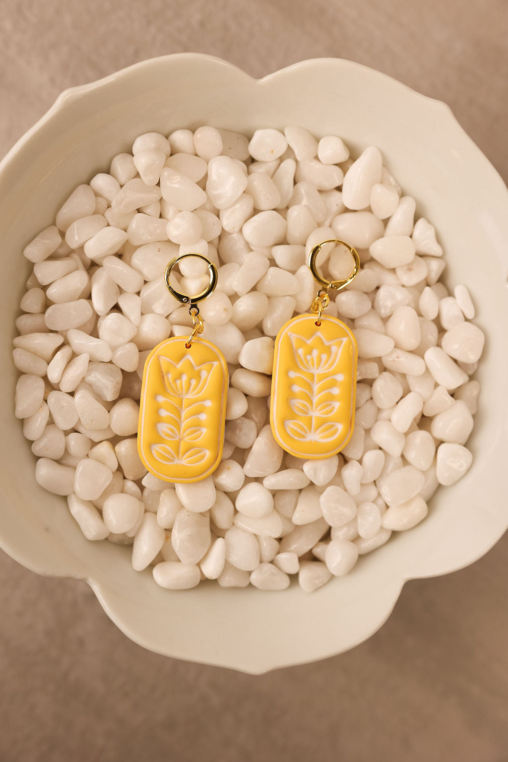 Clay Scandi Flower | Polymer Clay Earrings