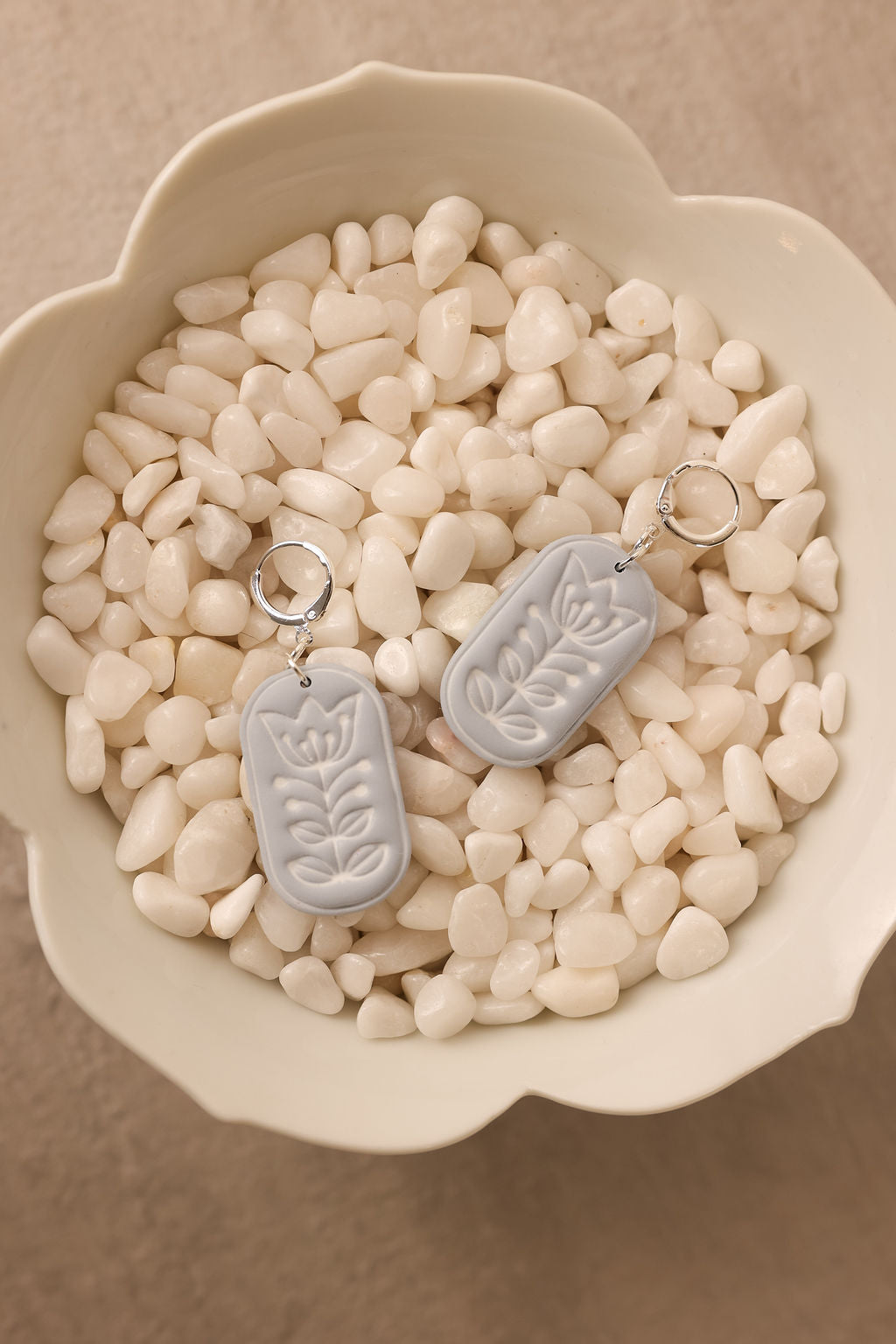 Clay Scandi Flower | Polymer Clay Earrings