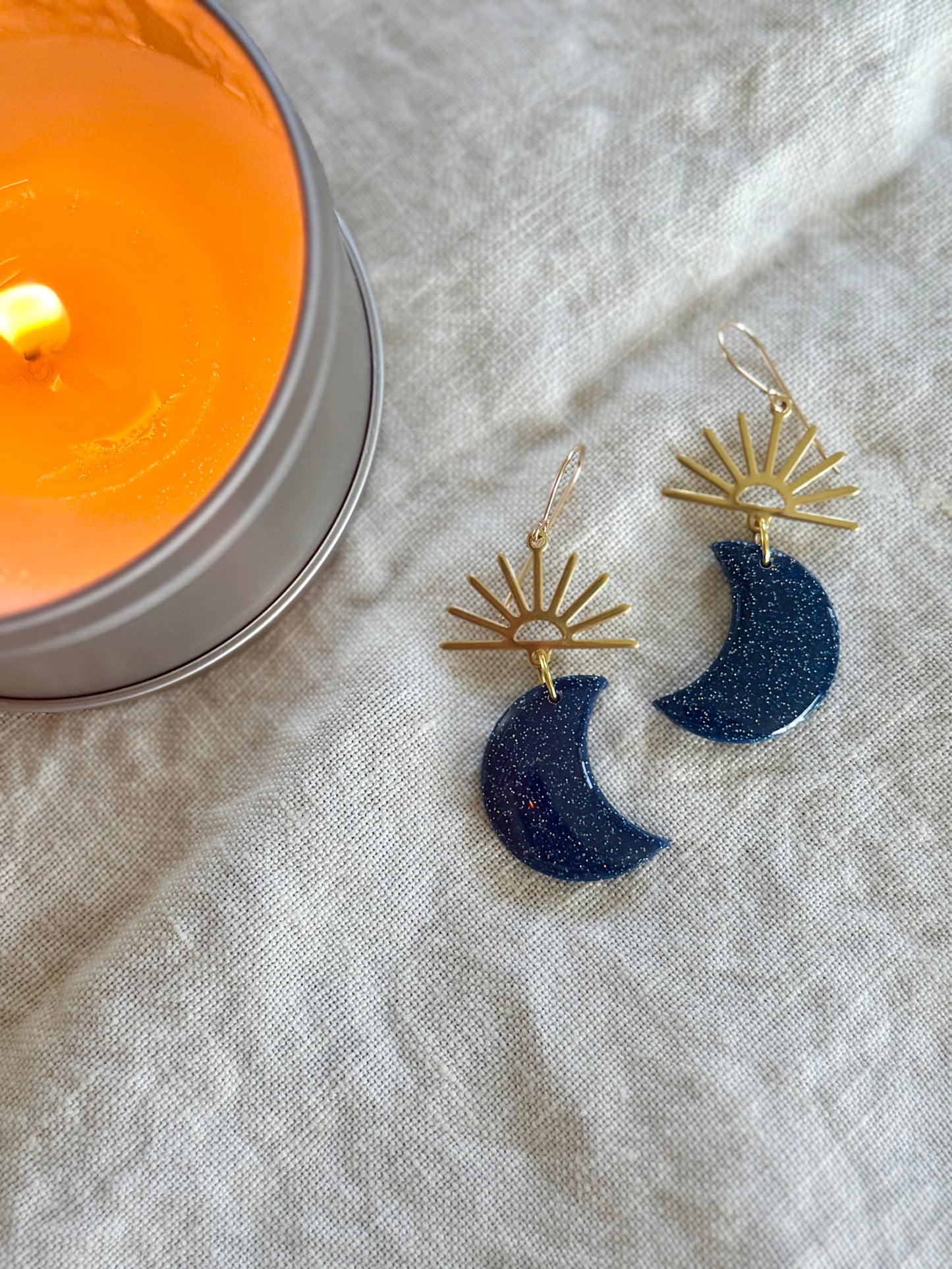 Celestial Earrings | Polymer Clay Dangle