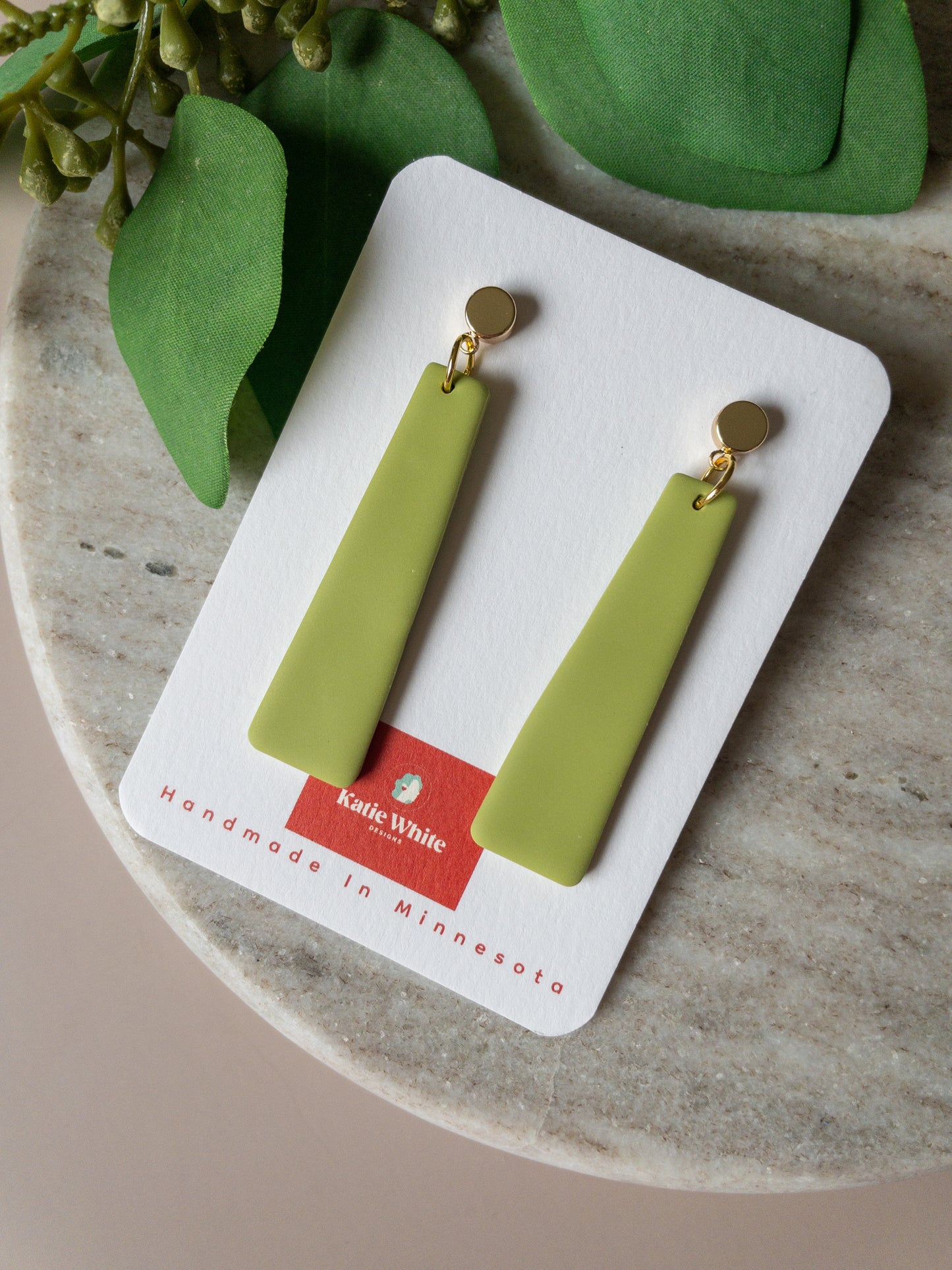 clay earrings | Nora dangle - gold