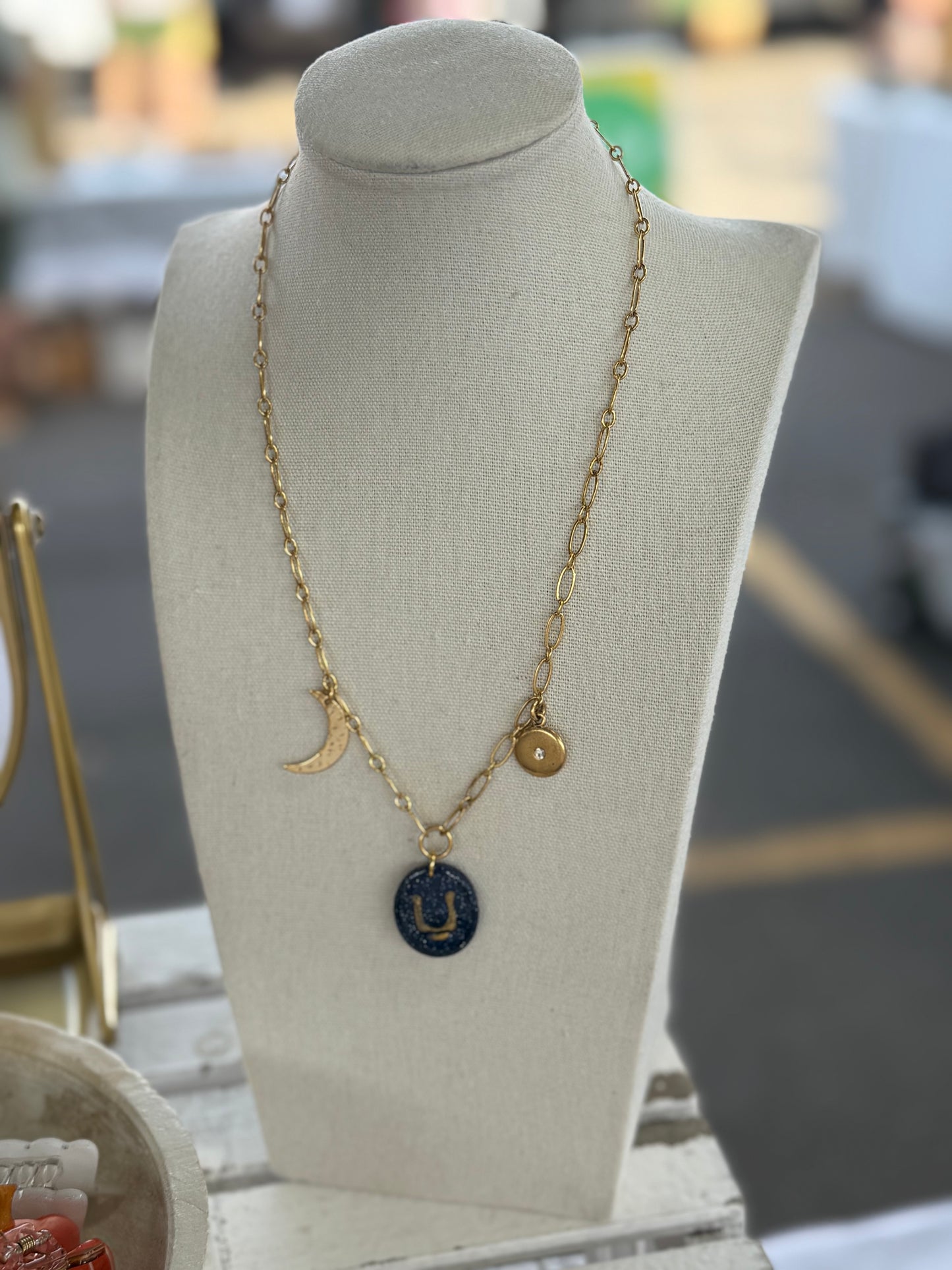 Celestial Charm Necklace | Clay Statement Necklace