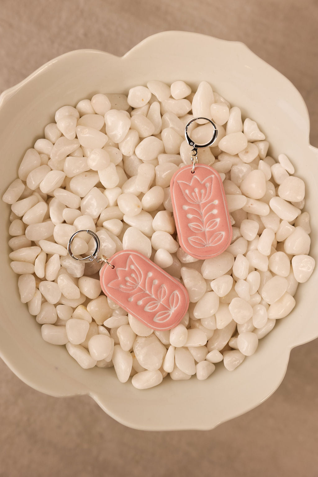 Clay Scandi Flower | Polymer Clay Earrings