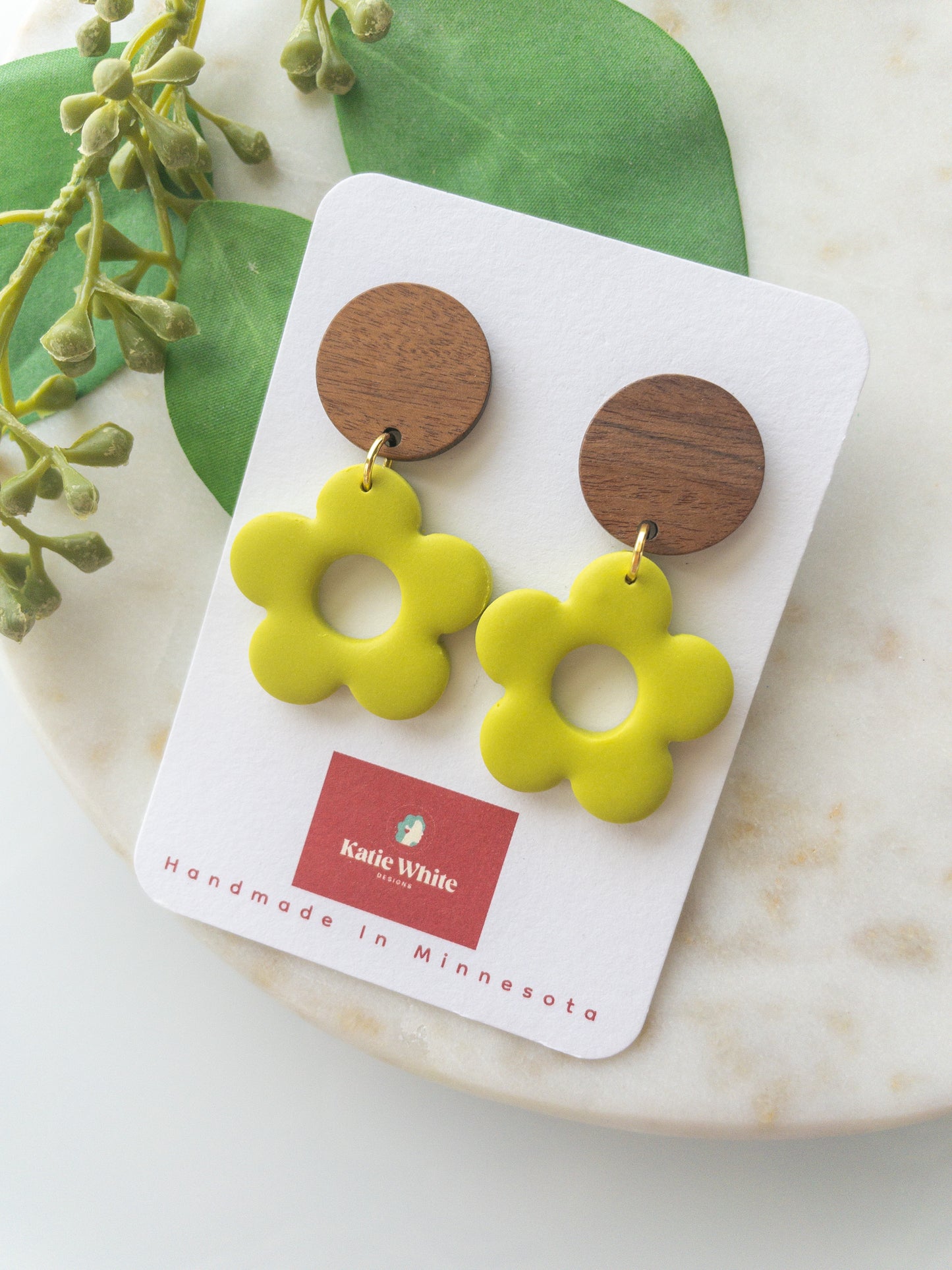 clay earrings | flower power drop