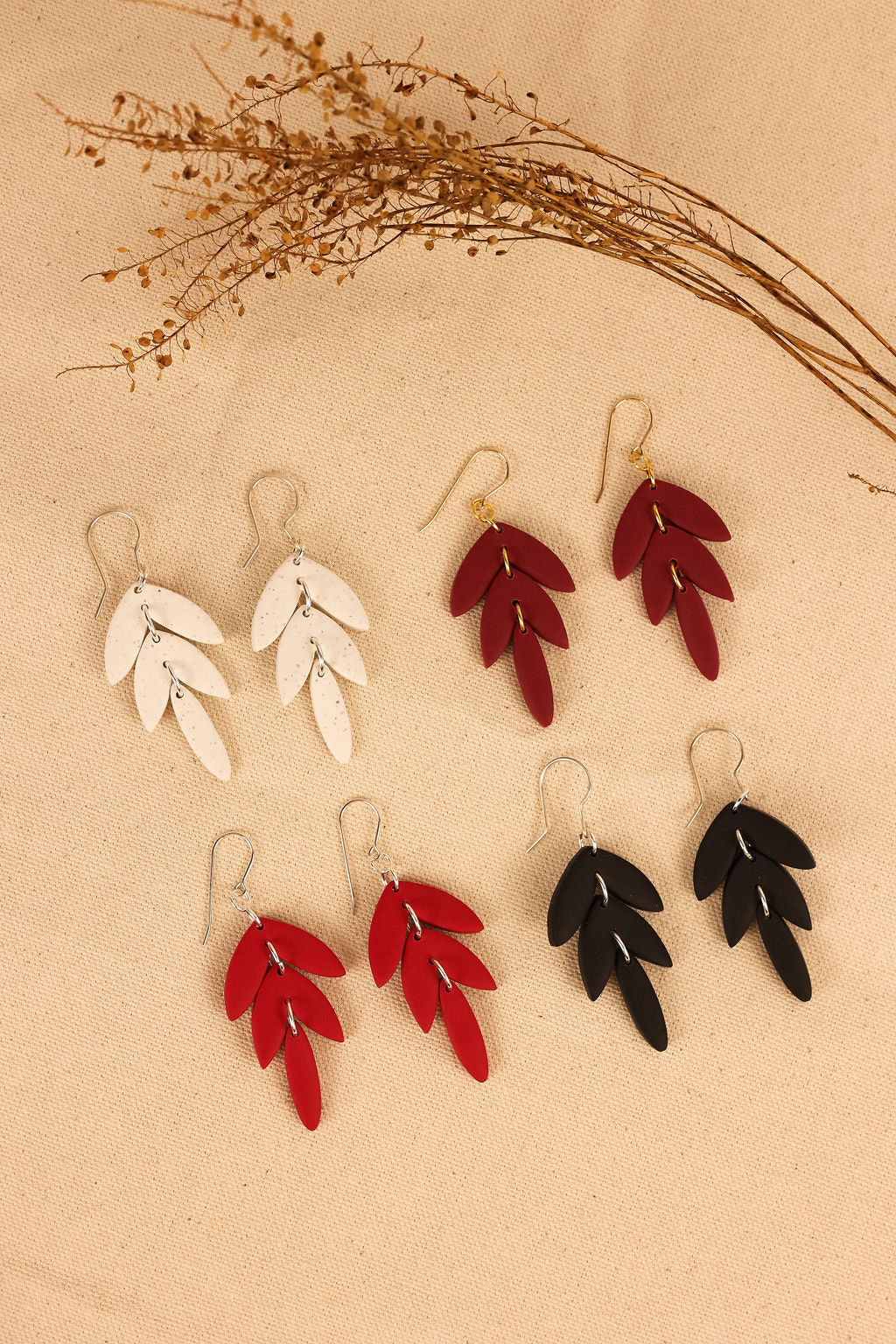These handmade polymer clay earrings are unbe-LEAF-ibly cute! They have the perfect amount of movement, are super lightweight, and provide an excellent pop of color to any outfit!