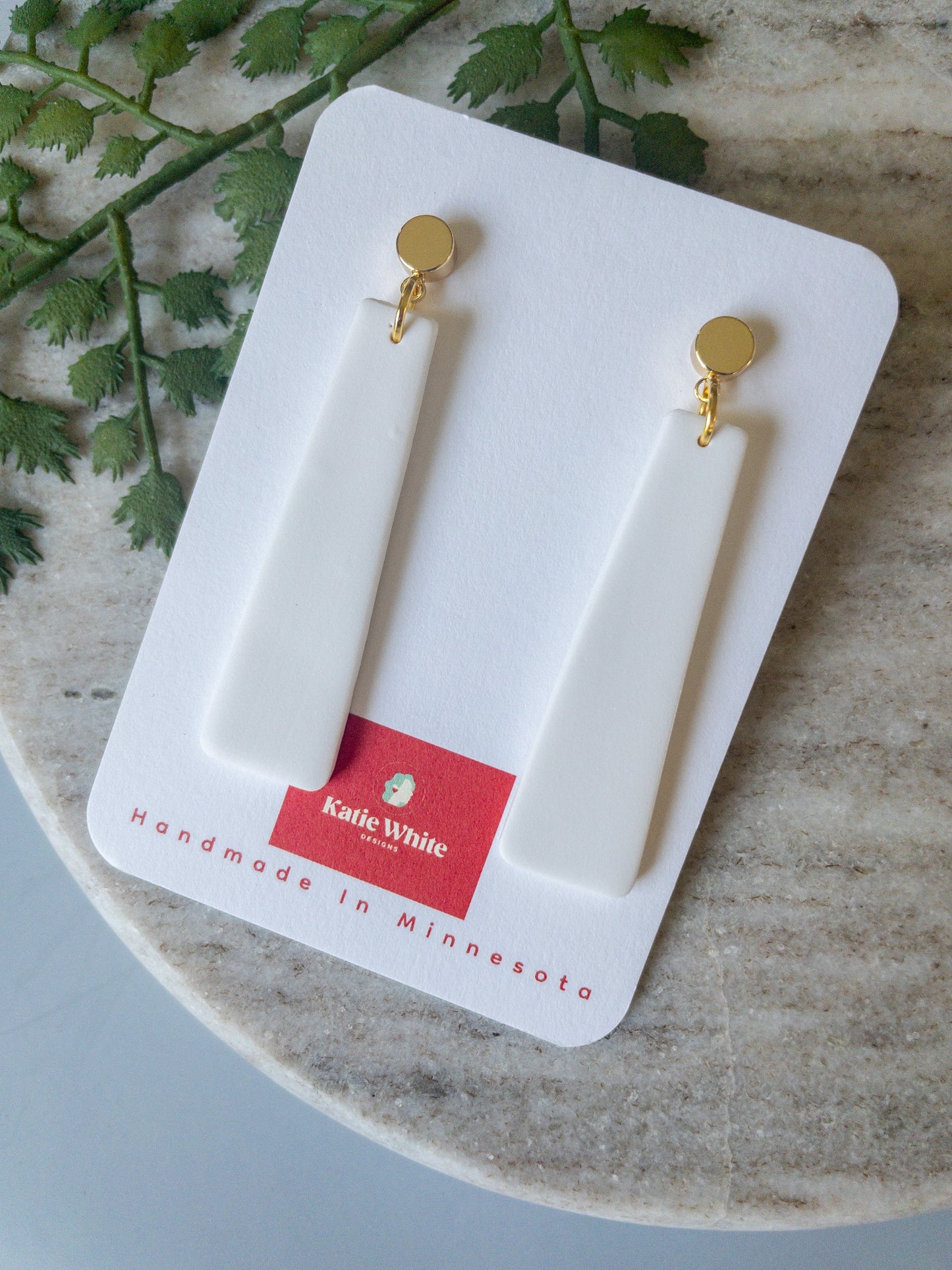 clay earrings | Nora dangle - gold