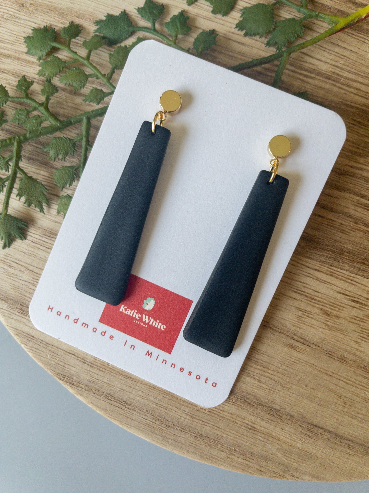 clay earrings | Nora dangle - gold