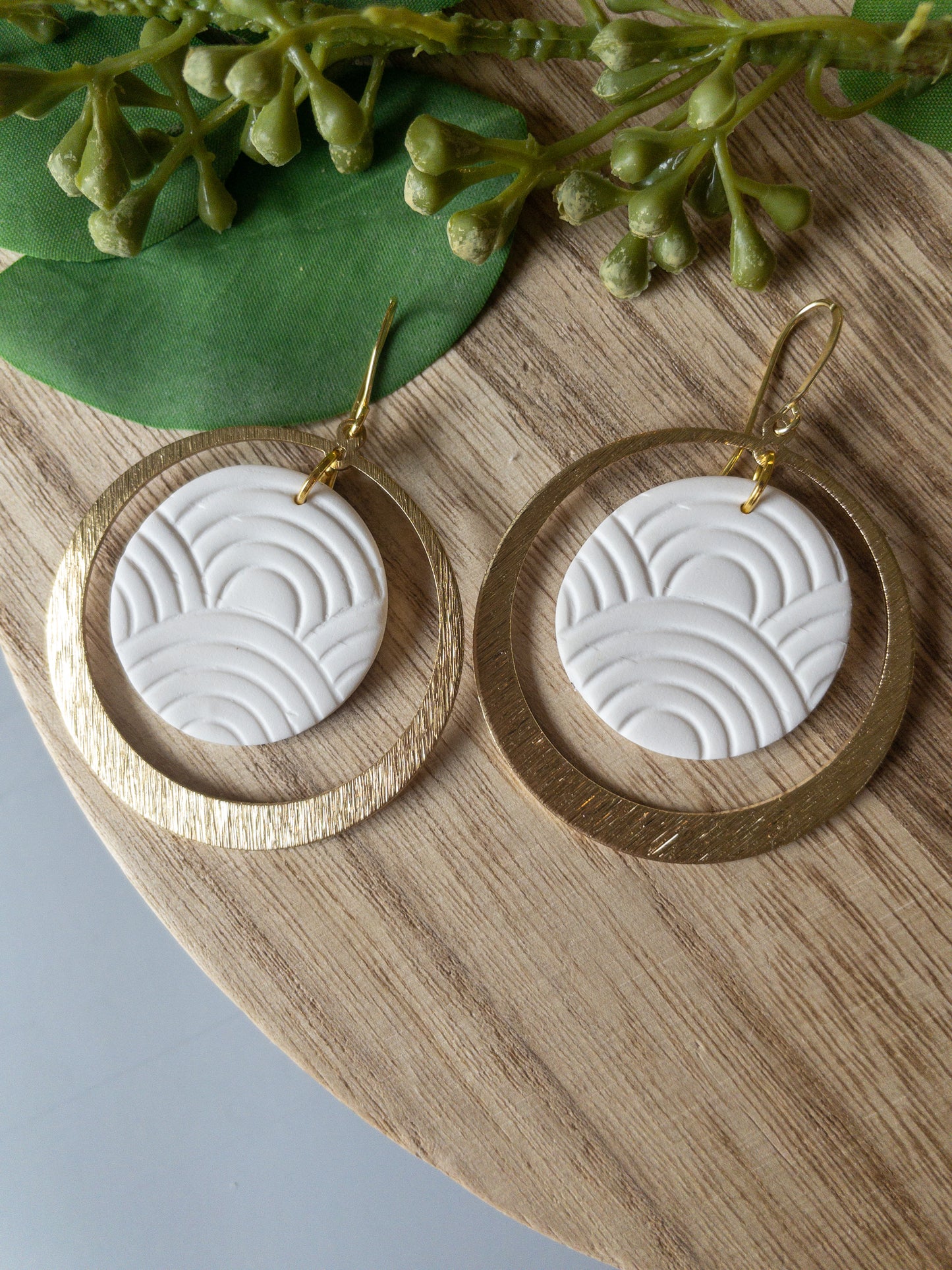 clay earrings | Cecelia earrings - gold