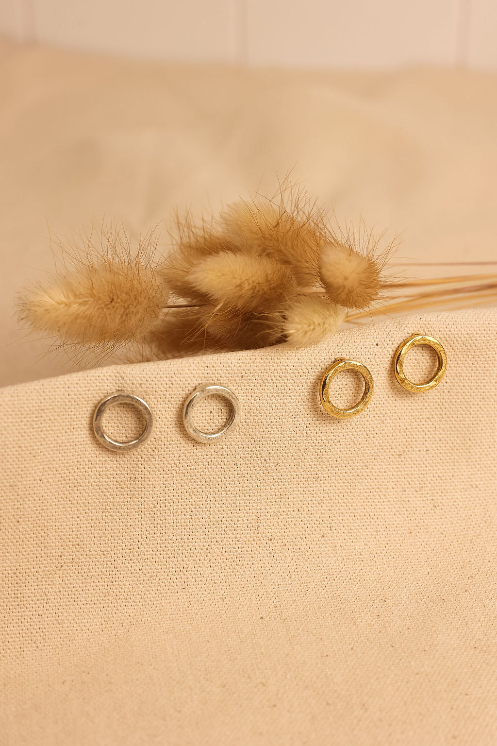 Circle Stud | Gold + Silver