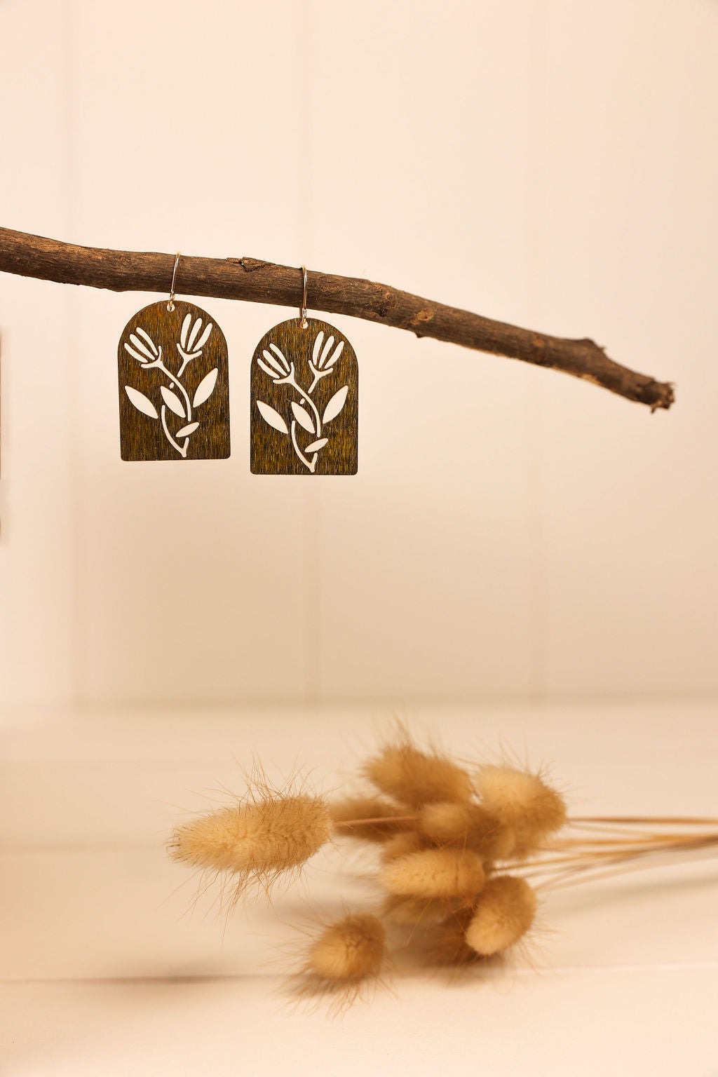 Metal Scandi Flower Earring | Gold + Silver