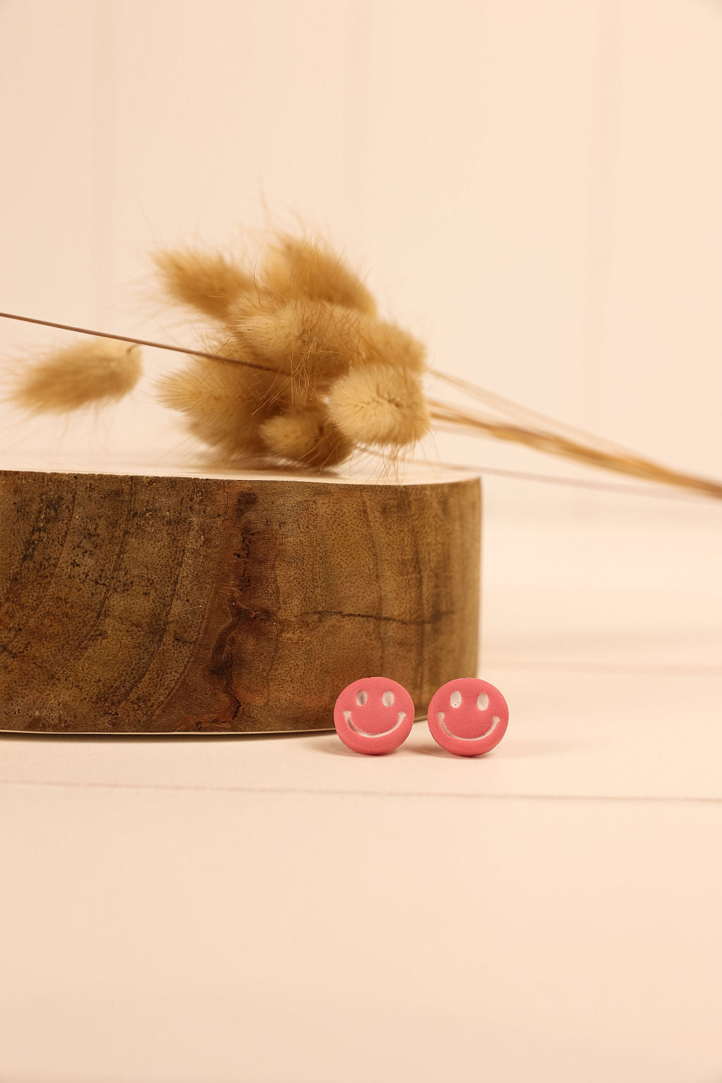 Smiley Face Stud | Clay Earrings