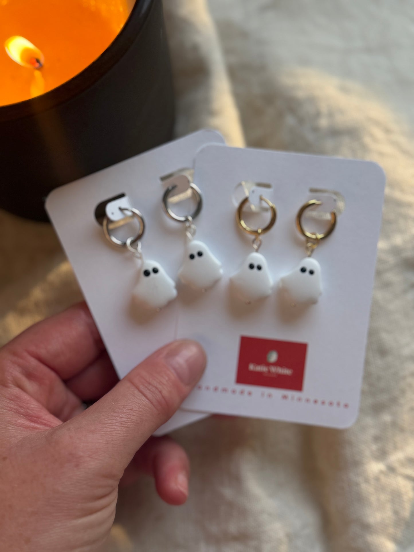 Ghost Earring | Polymer Clay Dangle Earring