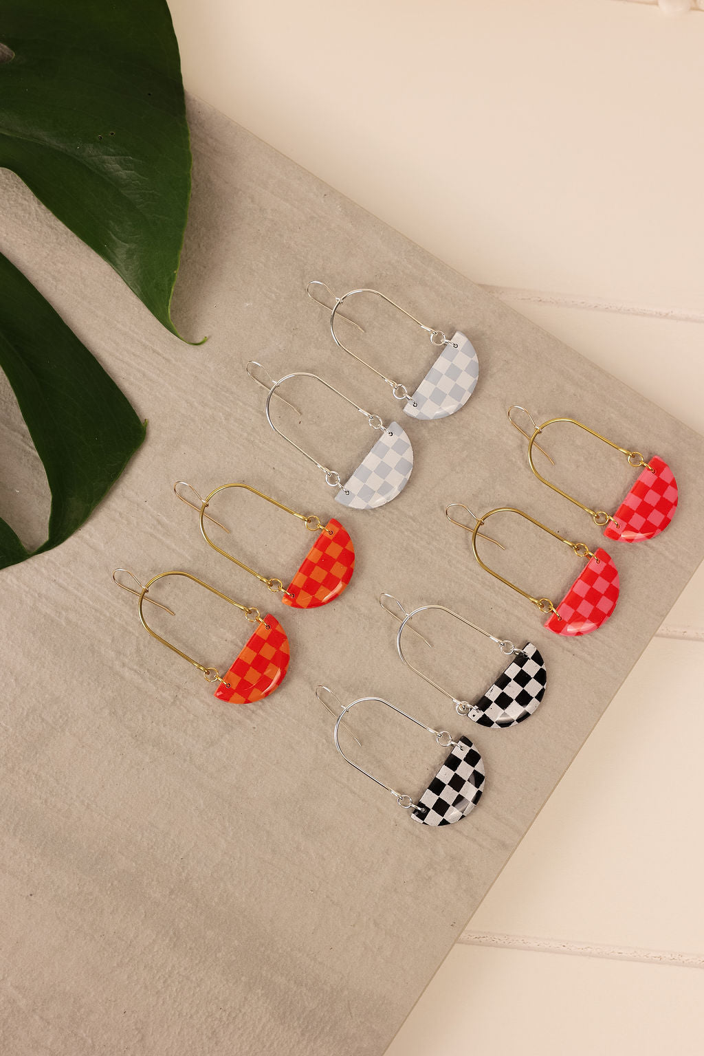 Sk8ter Girl Checkered Earrings | Polymer Clay Earrings