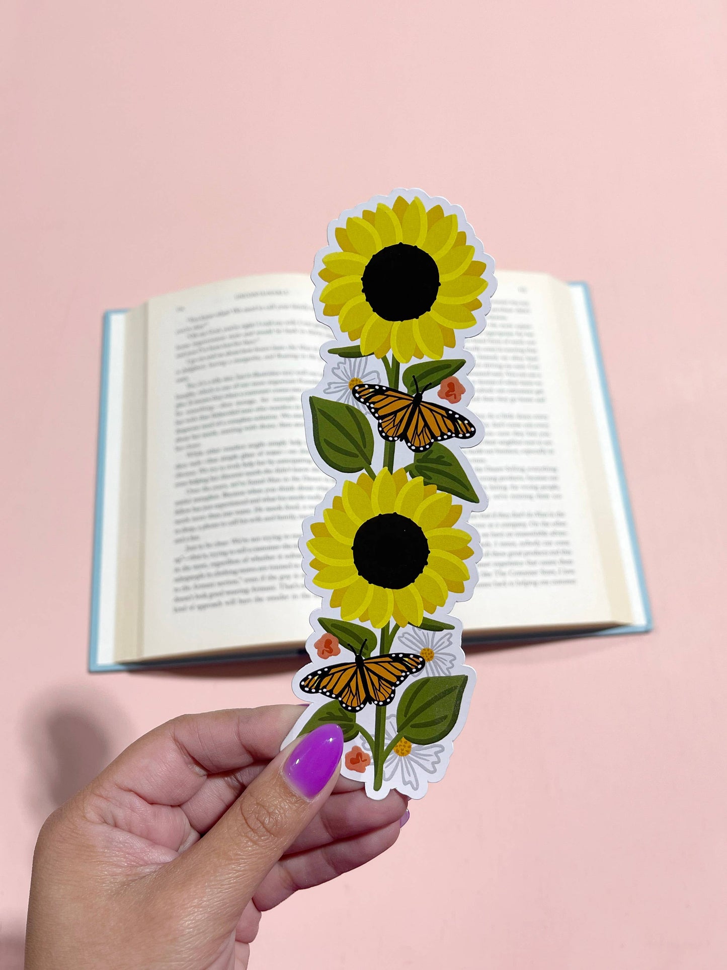 Sunflowers Die Cut Bookmark