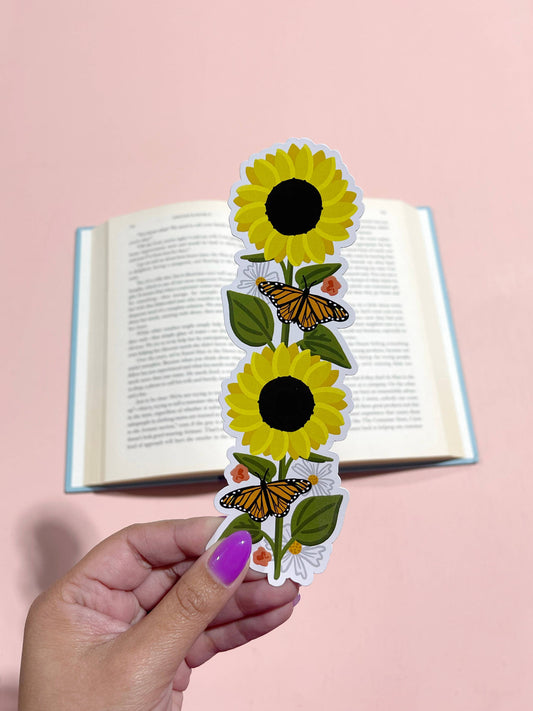 Sunflowers Die Cut Bookmark