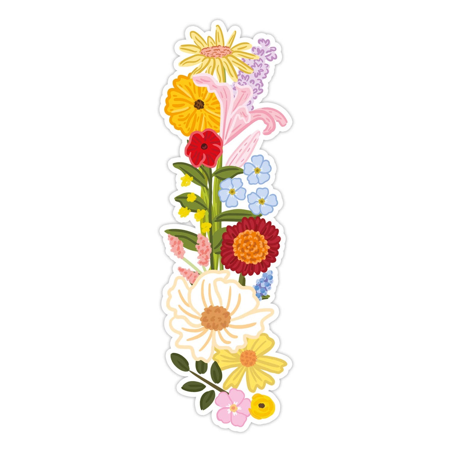 Wildflowers Die Cut Bookmark