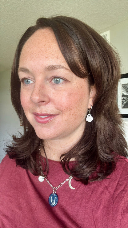 Ghost Earring | Polymer Clay Dangle Earring