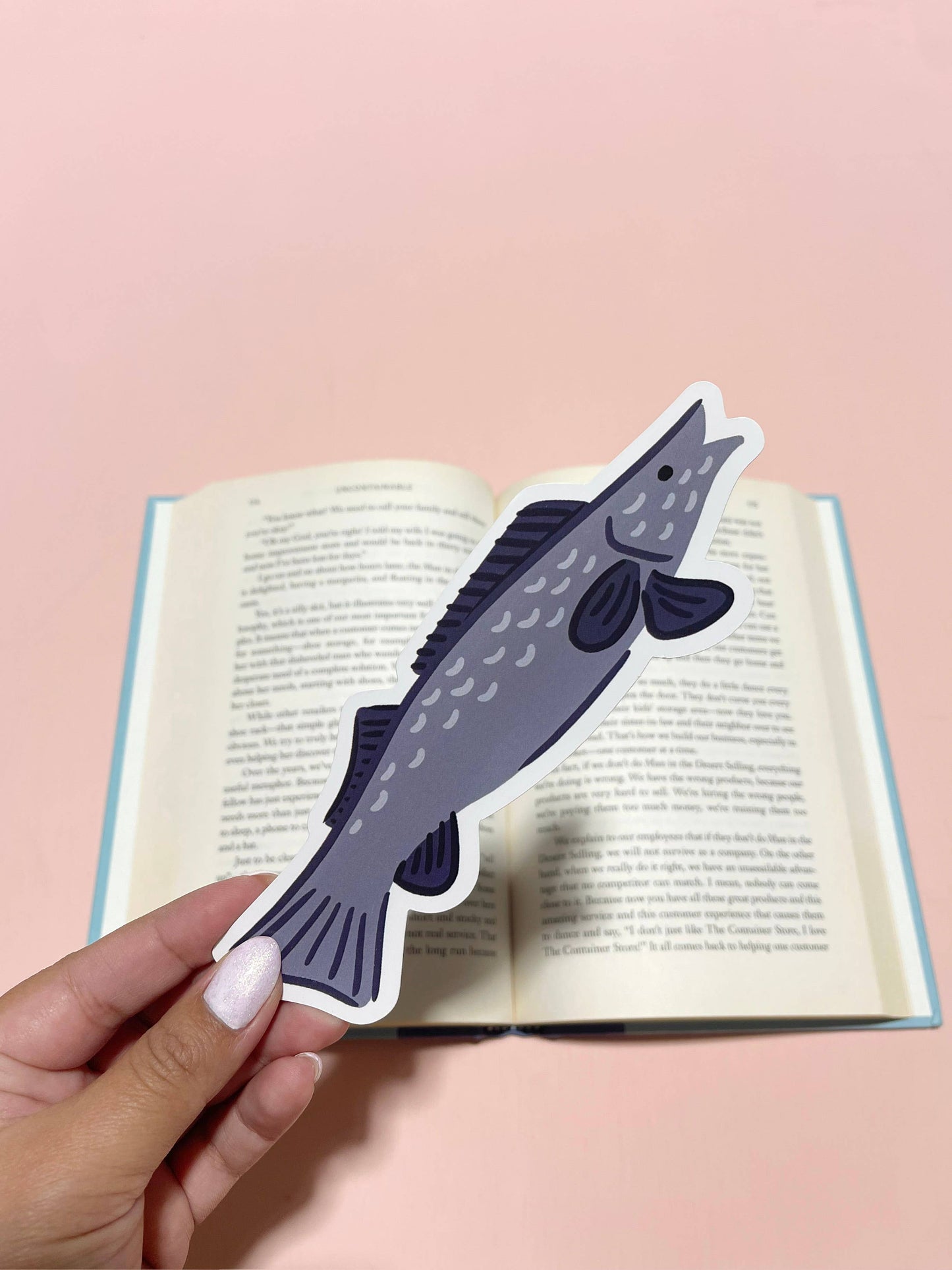 Blue Fish Die Cut Bookmark