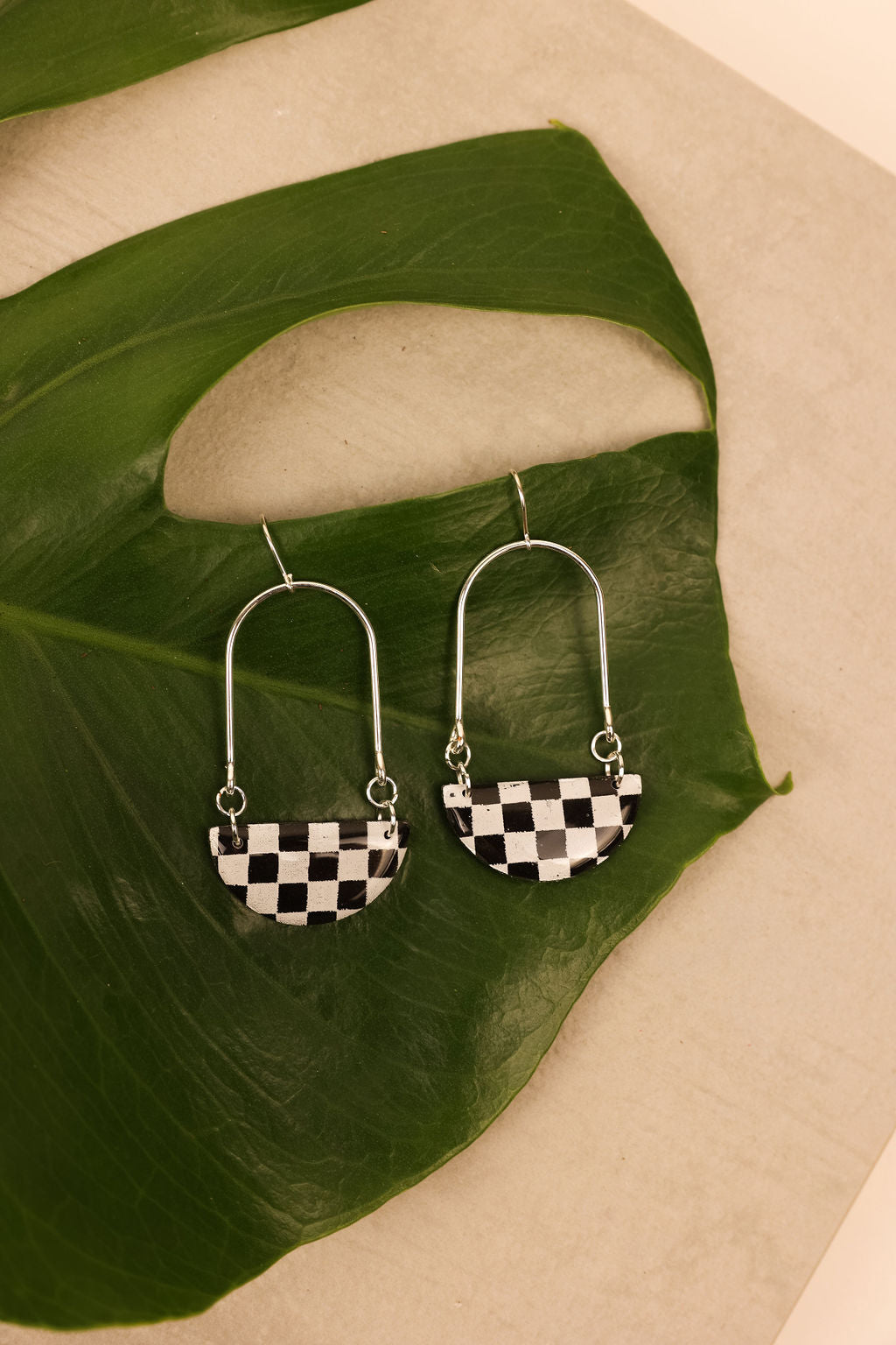 Sk8ter Girl Checkered Earrings | Polymer Clay Earrings