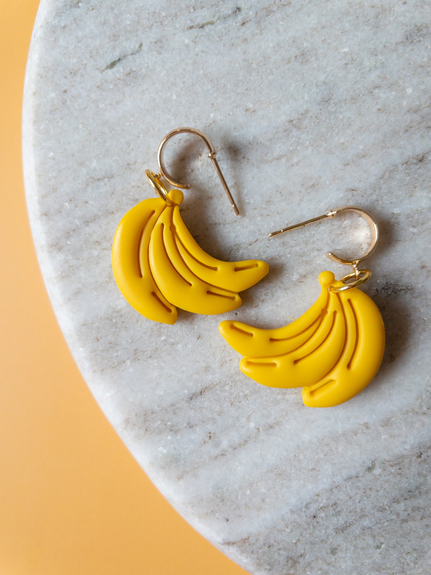 clay earrings | bananas