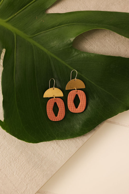 Wicker Drop | Clay Earrings