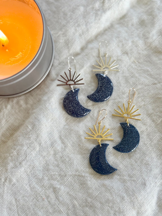 Celestial Earrings | Polymer Clay Dangle