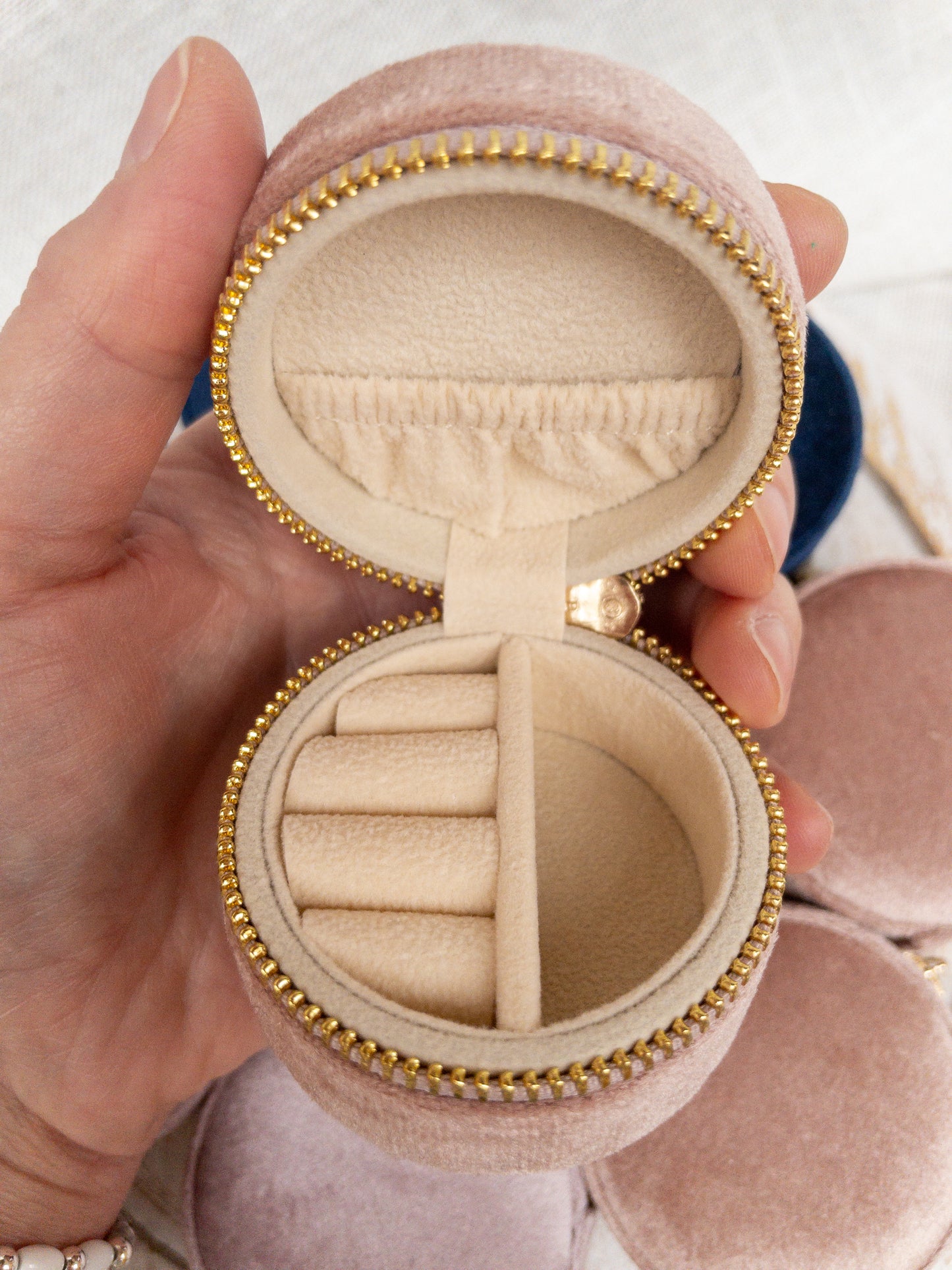 velvet round jewelry box | mini *limited quantities*