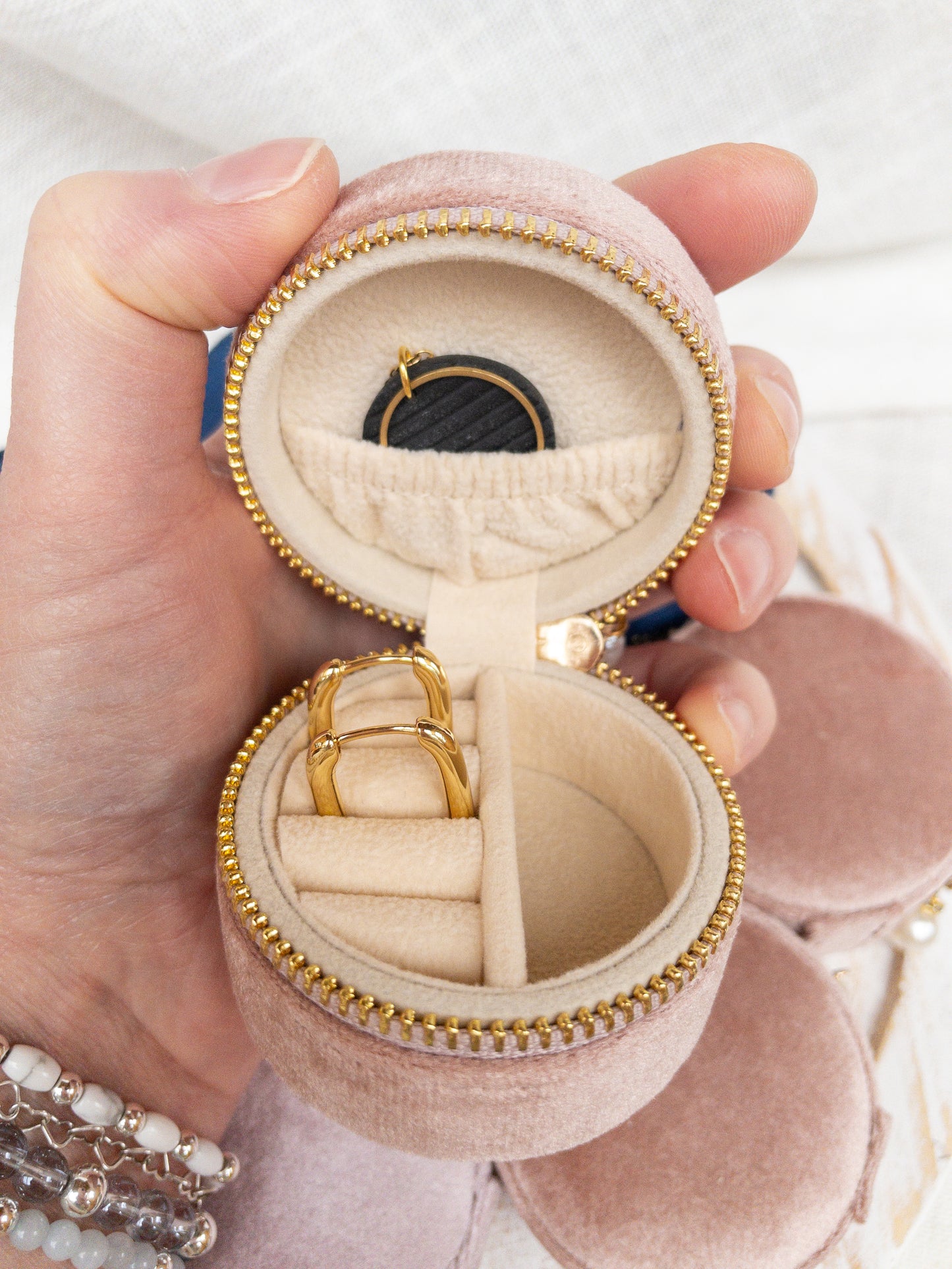 velvet round jewelry box | mini *limited quantities*