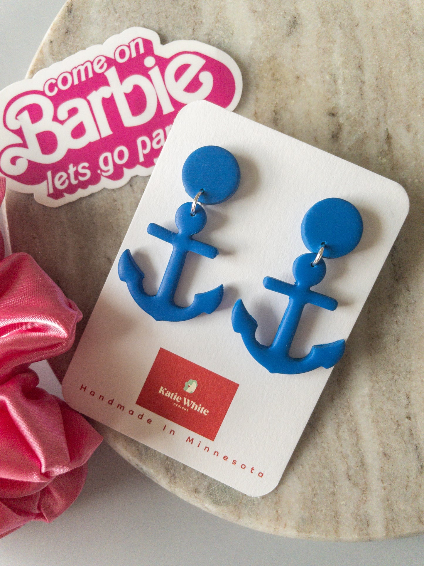 clay earring | Barbie anchor earring