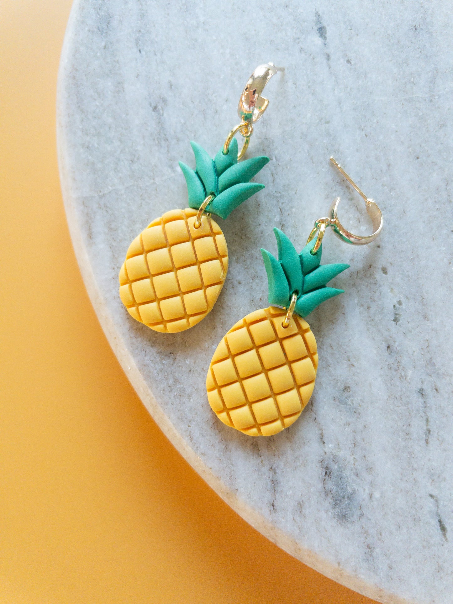 clay earrings | pineapple