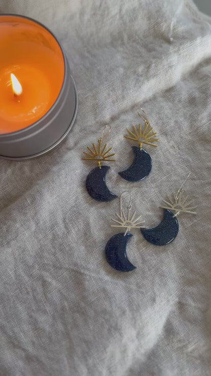 Celestial Earrings | Polymer Clay Dangle