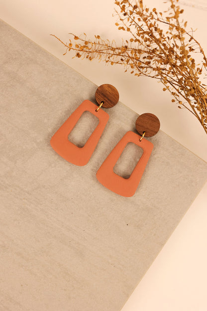 trapezoid dangle earring in sedona color