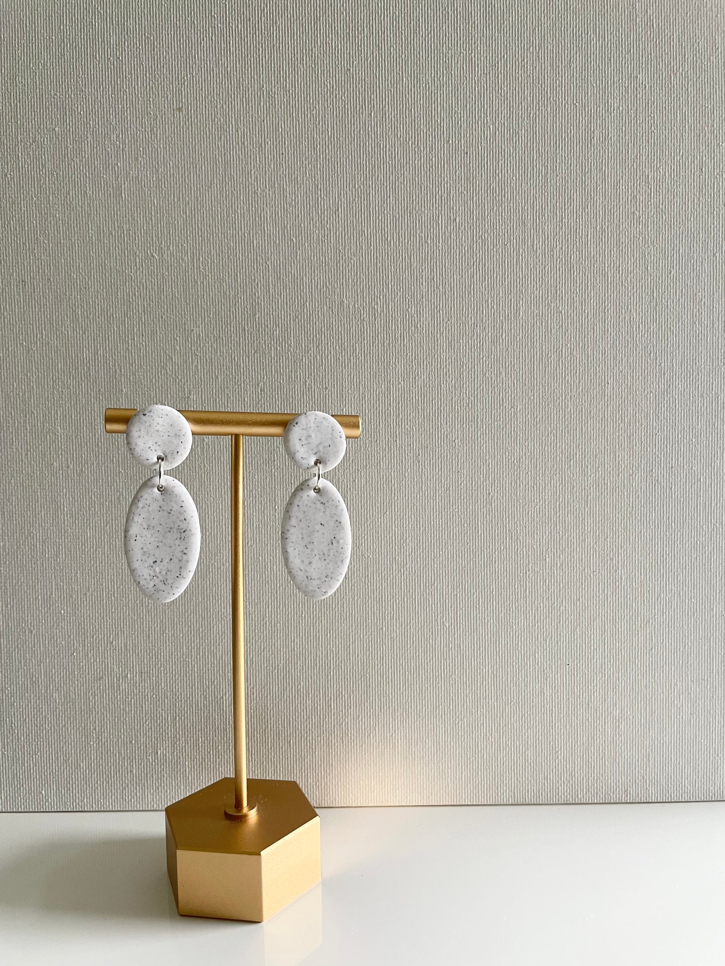 clay earrings | oval drops